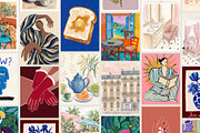 CONTEMPORARY ART PRINTS - 140 Bundle, a Background Graphic by Tomasz Ganclerz (Thumbnail 4 of 12)