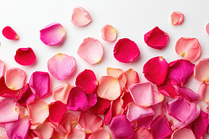 Layer of pale and deep pink rose petals creating a vibrant floral arrangement o, a Nature Photo by AlyaAnd