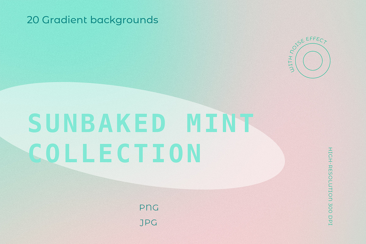 20 Sunbaked Mint Gradient Background, a Texture Graphic by Olha Kozachenko (Photo 1 of 8)