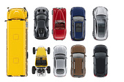 50 Cars Top View Architecture Bundle, a Transportation Illustration by Nurlan's shop (Thumbnail 11 of 15)