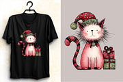 Whimsical Christmas Cat Clipart Bund, an Illustration by SVGArt (Thumbnail 8 of 8)