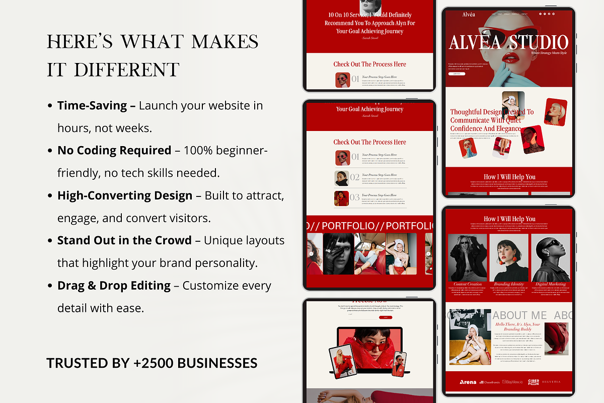 Bold Wix Studio Landing Page Website, a Wix Template by AdvertFox (Photo 3 of 9)