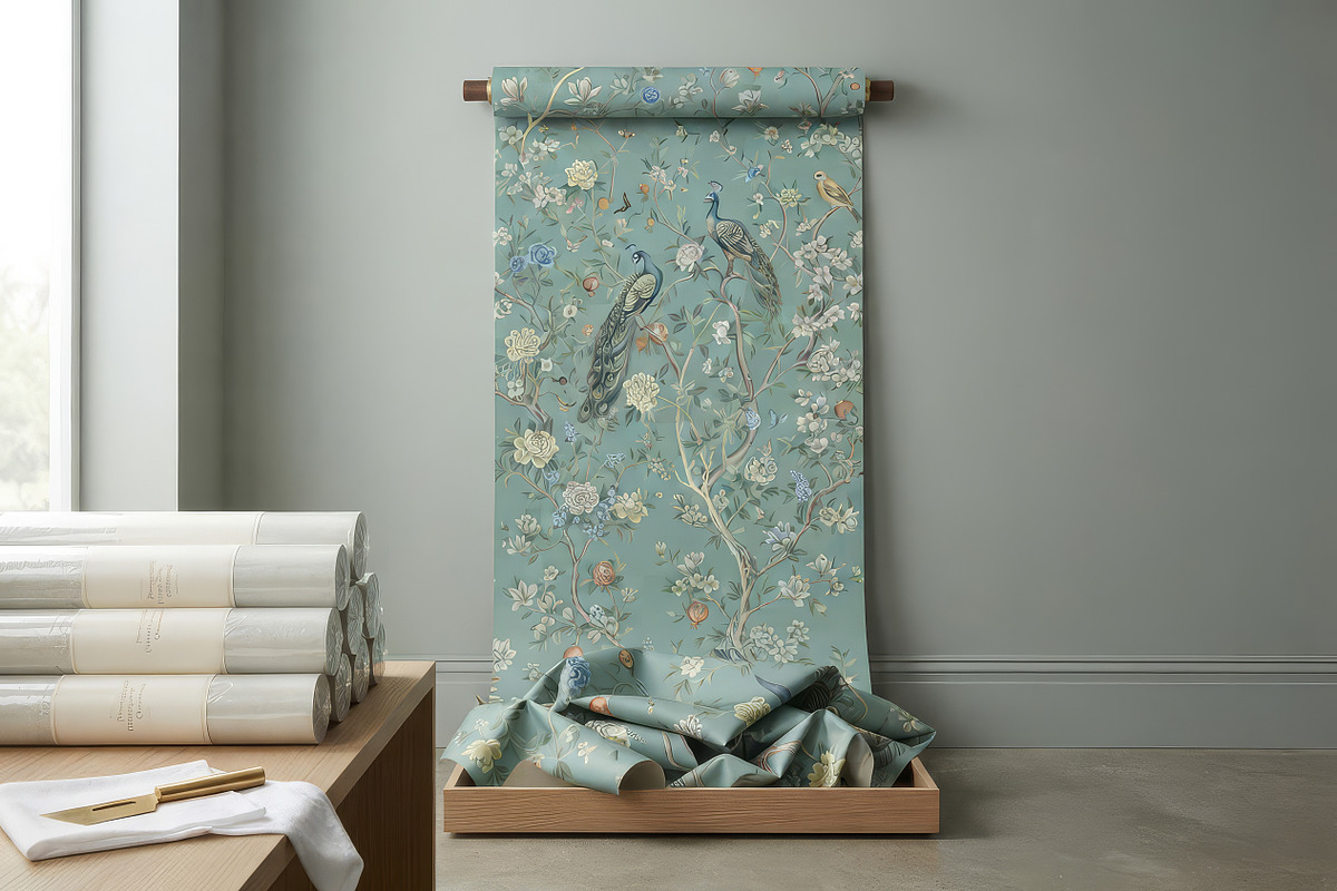 Sage Green Chinoiserie Wallpaper, a Wallpaper Graphic by by creative paper (Photo 13 of 20)