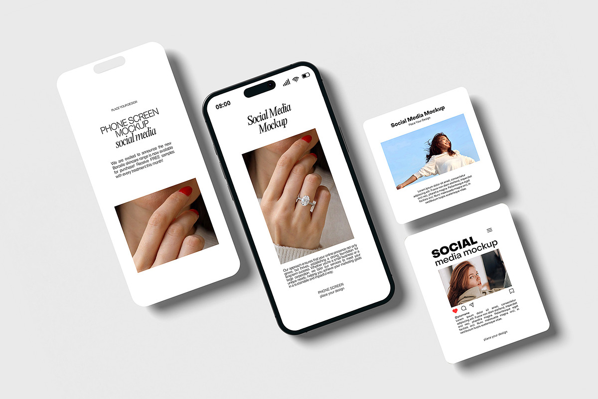 Social Media Mockup, an iPhone Mockup by Graphicell (Photo 4 of 5)