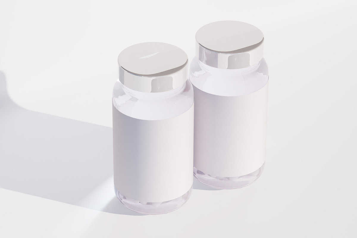 Supplement Capsules Bottle Mockup, a Cups & Container Mockup by De-Alien Design (Photo 9 of 13)