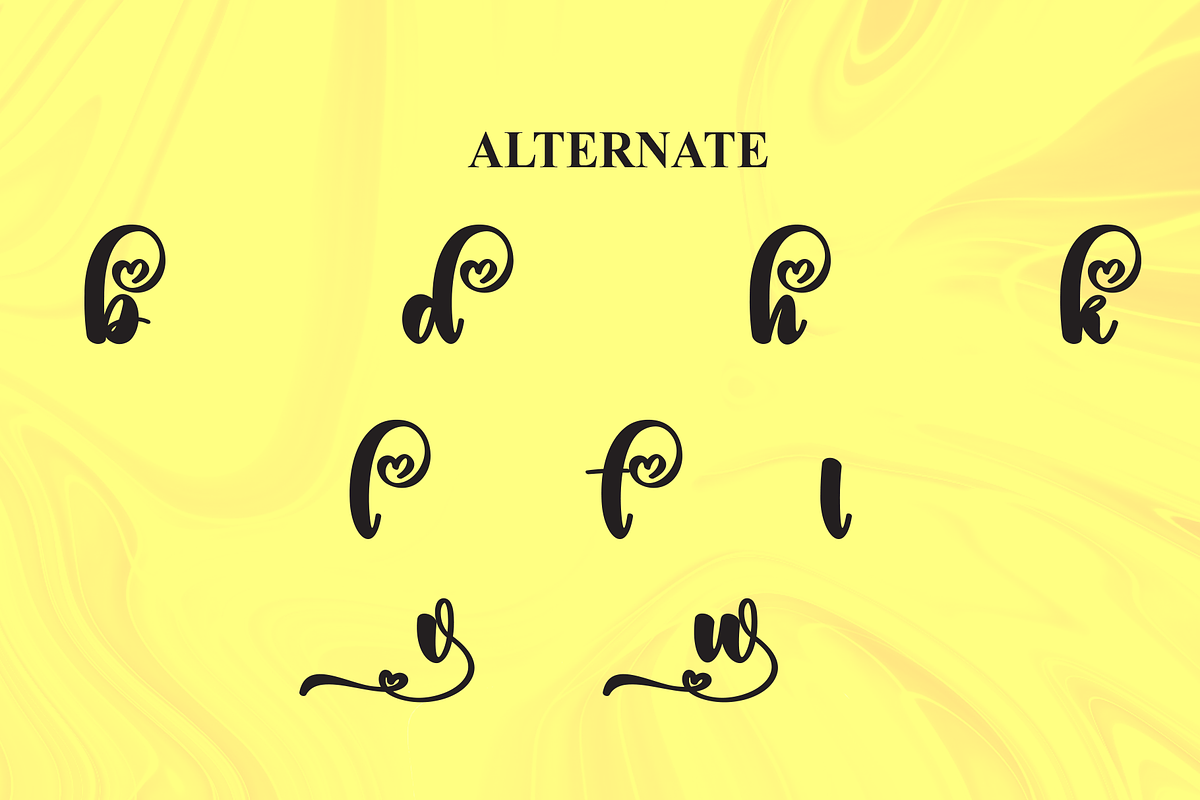 Yellow Houset | Script Font, a Handwritten Font by Scratchones (Photo 8 of 9)