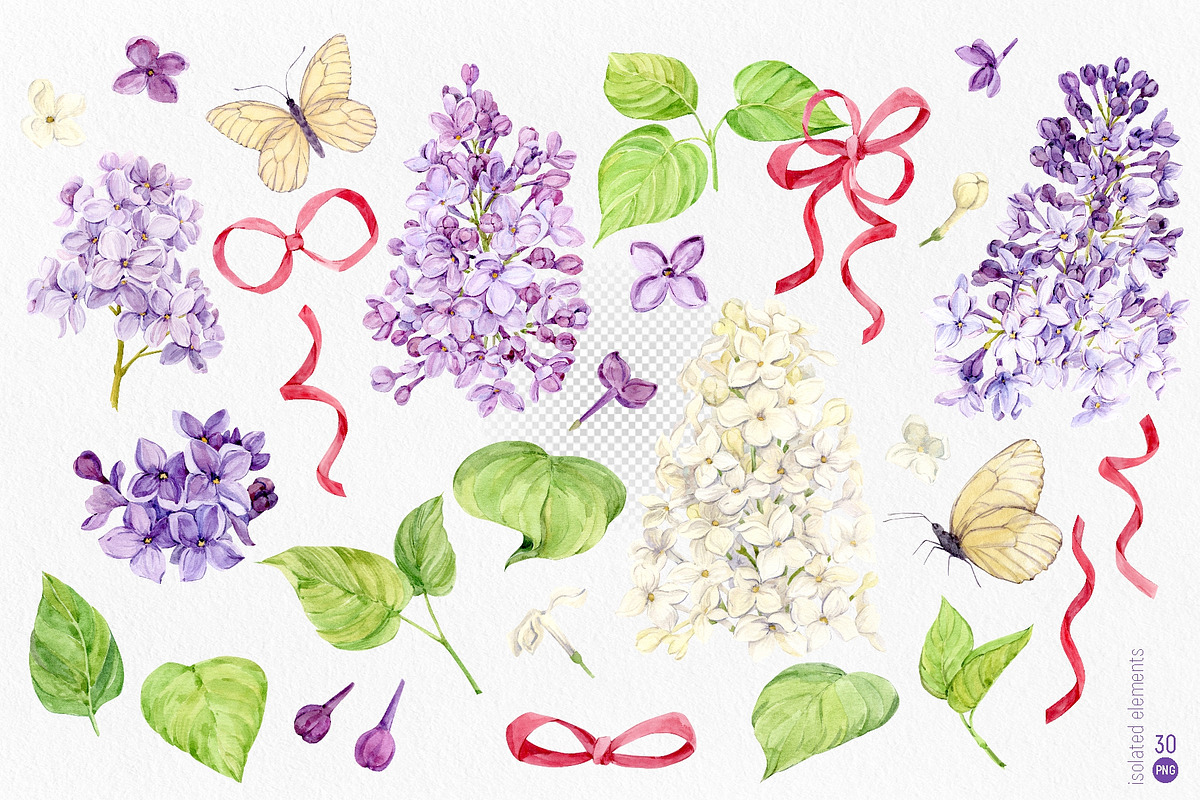 Lilac. Watercolor set., an Illustration by Tata Pilip (Photo 5 of 21)