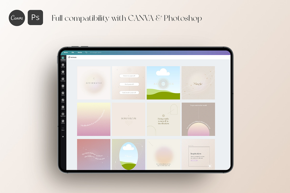 CANVA & PS / Aesthetics 60 instagram, a Social Media Template by Simple có (Photo 9 of 10)