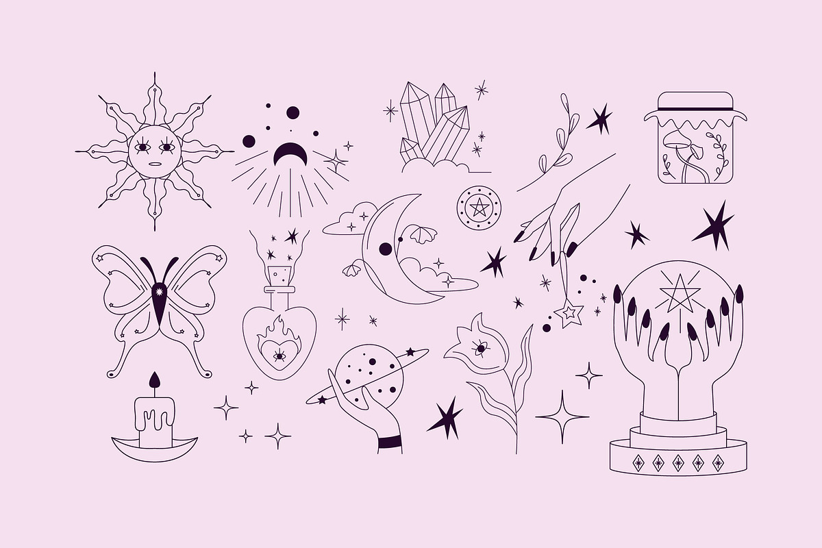 Magic Illustration Set, an Object Graphic by graphicook | Creative Market