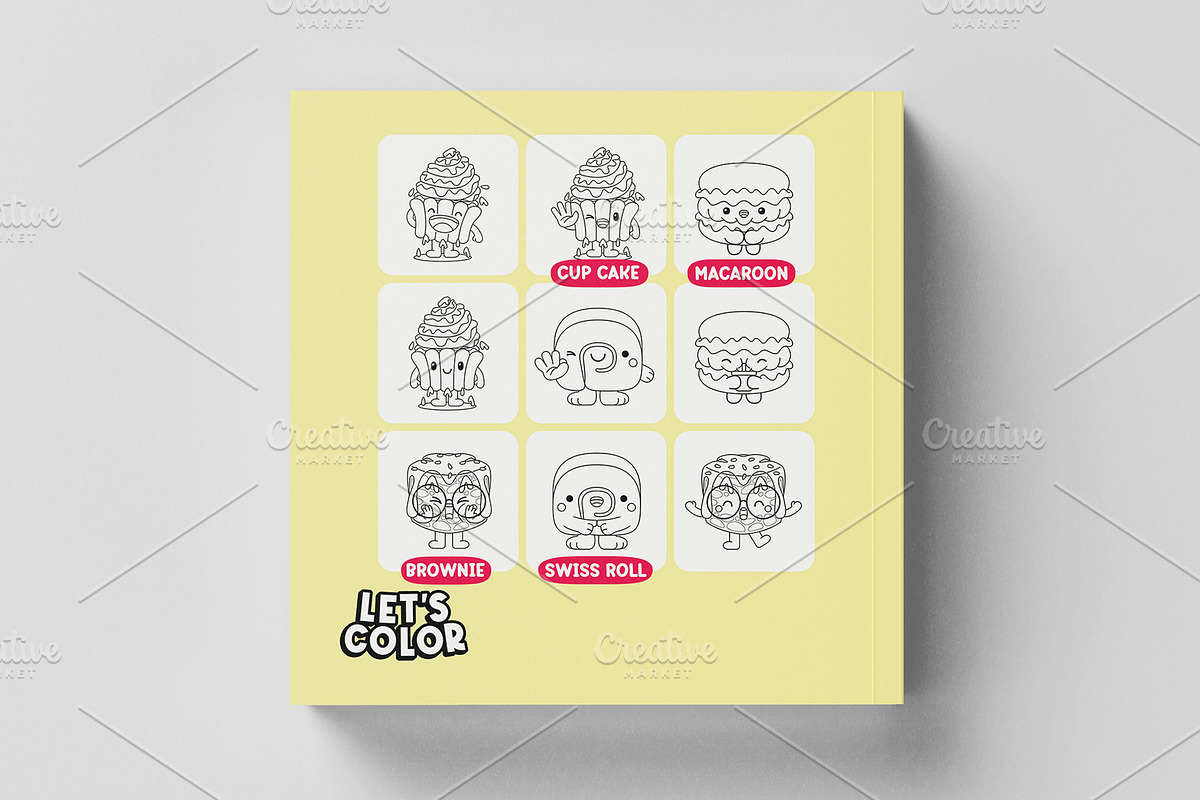 Kawaii Dessert Coloring Book vol 01, an Education Illustration by MEDZ (Photo 2 of 3)