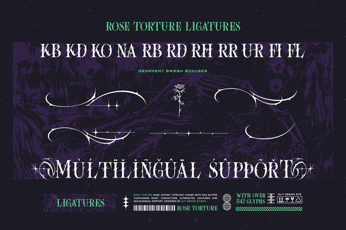 Rose Torture Typeface, a Serif Font by alit design (Photo 15 of 20)