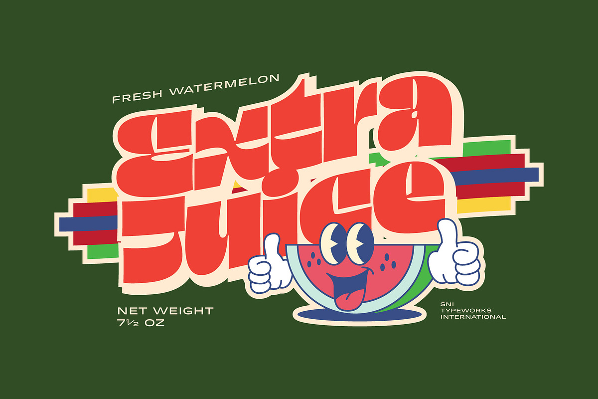 Thriver – Retro Display Font Family, a Sans Serif Font by SNI Typeworks (Photo 9 of 11)