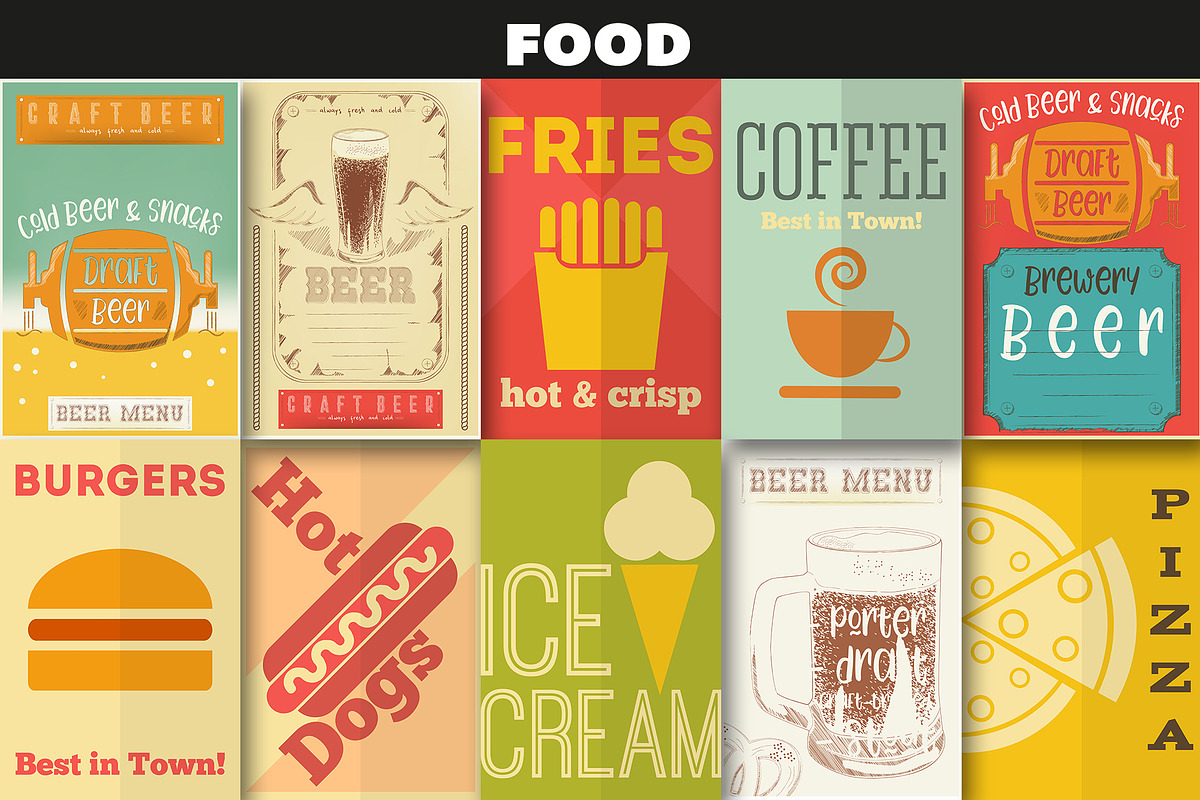 Big flyer poster bundle, a Food Illustration by ELFIVETROV DESIGN (Photo 7 of 16)