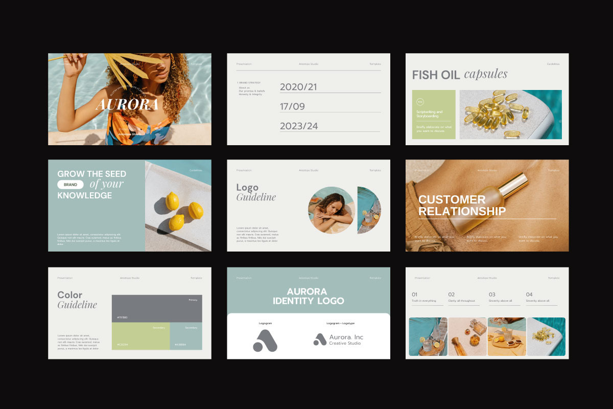Aurora - Guidelines PowerPoint, a Presentation Template by Antelope Studio (Photo 5 of 7)