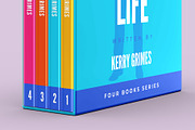 4 Book Box Set Mockup 6x9″ softcover, a Books & Magazine Mockup by Illusiongraphic (Thumbnail 15 of 20)