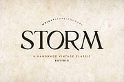 Storm | A Handmade Vintage Classic, a Serif Font by WhatAboutChris (Thumbnail 1 of 5)