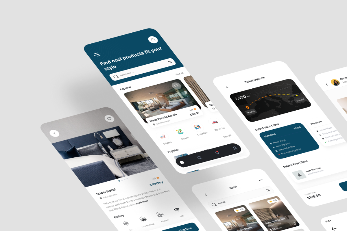 Ravel - Travel Booking App UI Kit, an UI Kit Template by iDoodle Studio (Photo 4 of 4)