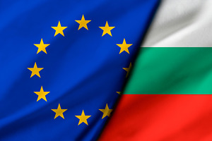 European Union and Bulgaria Flags Split Composition, an Object Illustration by Davizro's Market