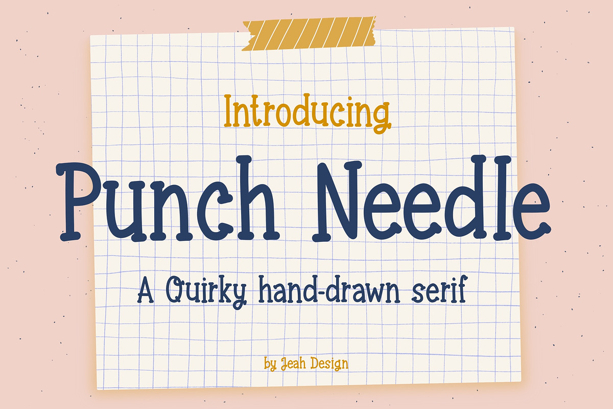 The Punch Needle Font, a Serif Font by Jeah Design (Photo 1 of 9)