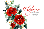 Watercolor Red Flowers - Christmas, an Illustration by Feather Grace Designs (Thumbnail 9 of 12)