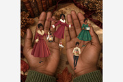 Vintage Christmas Clipart, a Seasonal Illustration by Tanya Kart (Thumbnail 3 of 10)