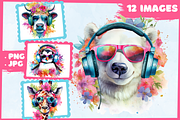Chill Summer Animals Bundle, an Animal Illustration by Whimsy & Wishes (Thumbnail 2 of 6)