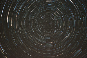 Star trails stock photo containing abstract and nature