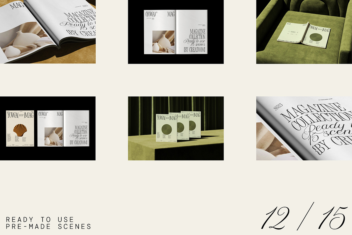 Magazine Mockup Collection (38 PSD), a Books & Magazine Mockup by Creatoom (Photo 5 of 12)