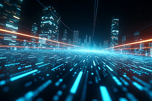 Futuristic Digital City Data Highway, a Technology Photo by Artonix