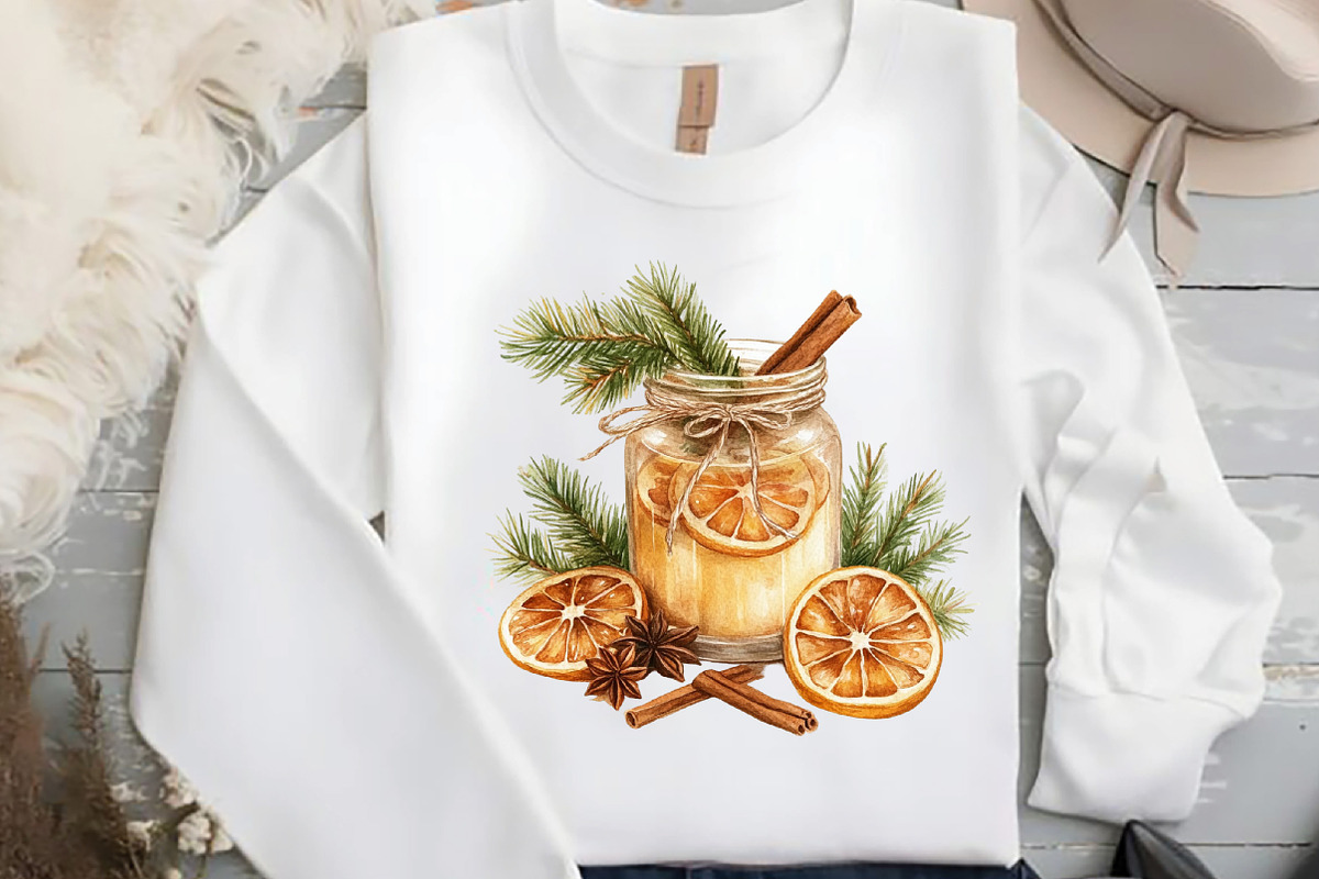 Watercolor Christmas Decor Clipart, an Illustration by DreamCafeArt (Photo 5 of 7)