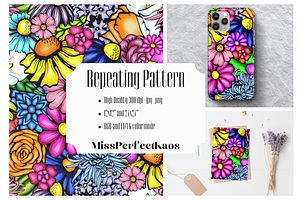 Flower Madness - Repeating Pattern