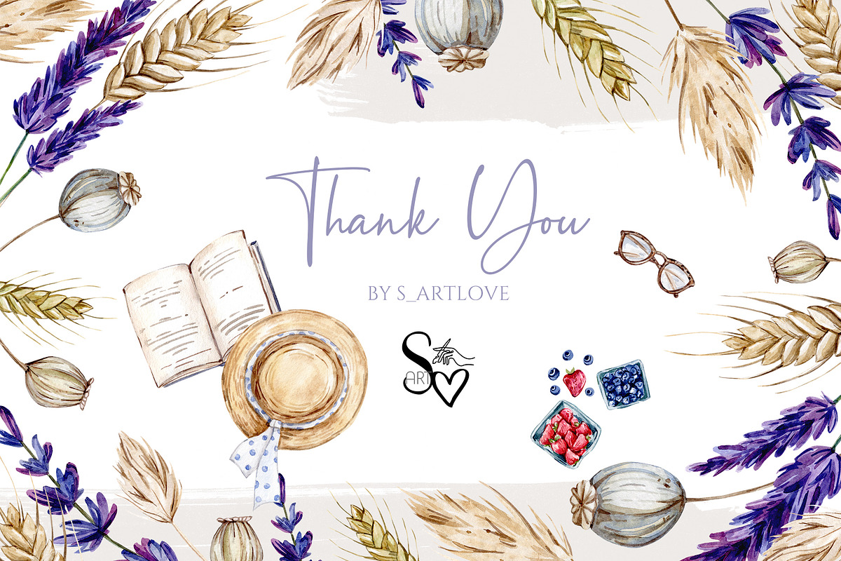 Watercolor Summer Picnic Collection, a Food Illustration by S_ARTLOVE (Photo 11 of 11)