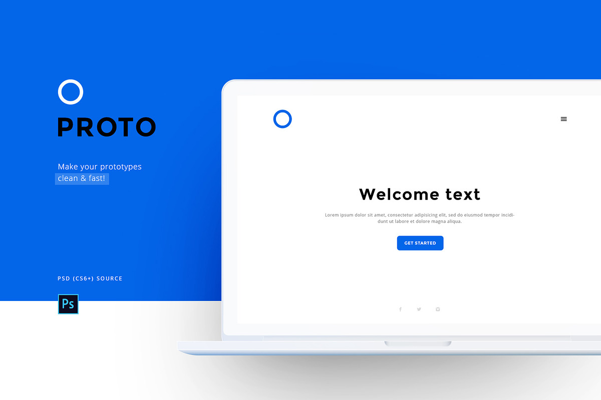 Proto wireframes, a Wireframe Template by Artiliona