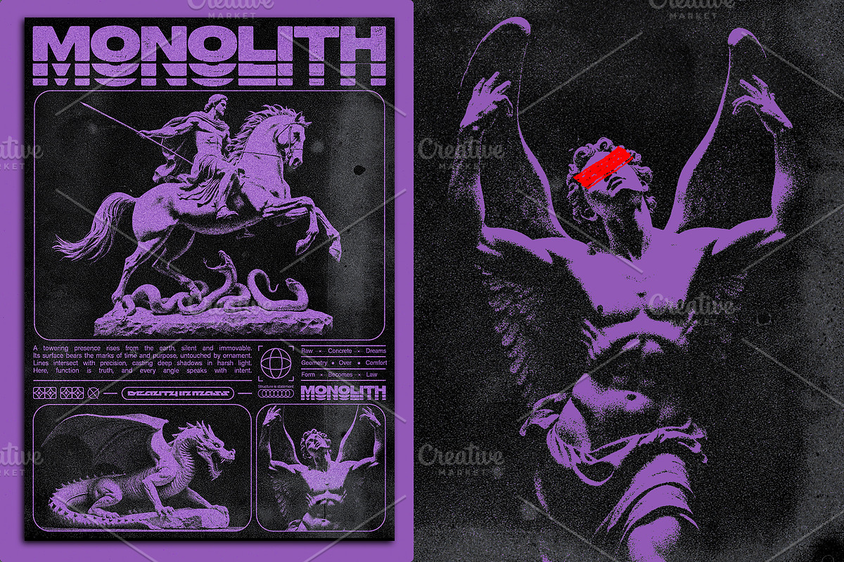Brutalist Anomalies Poster Set, a Poster Template by Black Cat Studio (Photo 8 of 11)