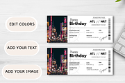 Happy Birthday Gift Boarding Pass, a Card Template by YasdeyDesigns (Thumbnail 7 of 8)