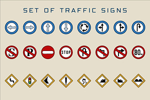 set of isolated traffic signs icon, a Branding & Logo Template by zyxroun shop