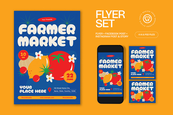 Farmer Market Flyer preview 4