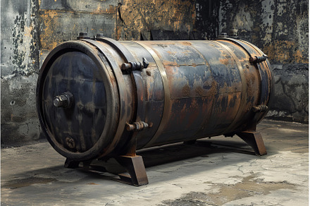 Old rusty industrial autoclave, an Industrial Photo by Ylivdesign