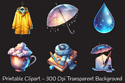 Rainy day Sublimation Clipart, an Illustration by RobertsArt (Thumbnail 2 of 7)