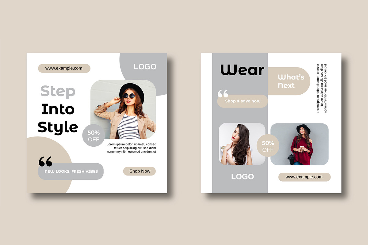 Fashion Social Media Template, a Social Media Template by MightyDesign (Photo 3 of 8)