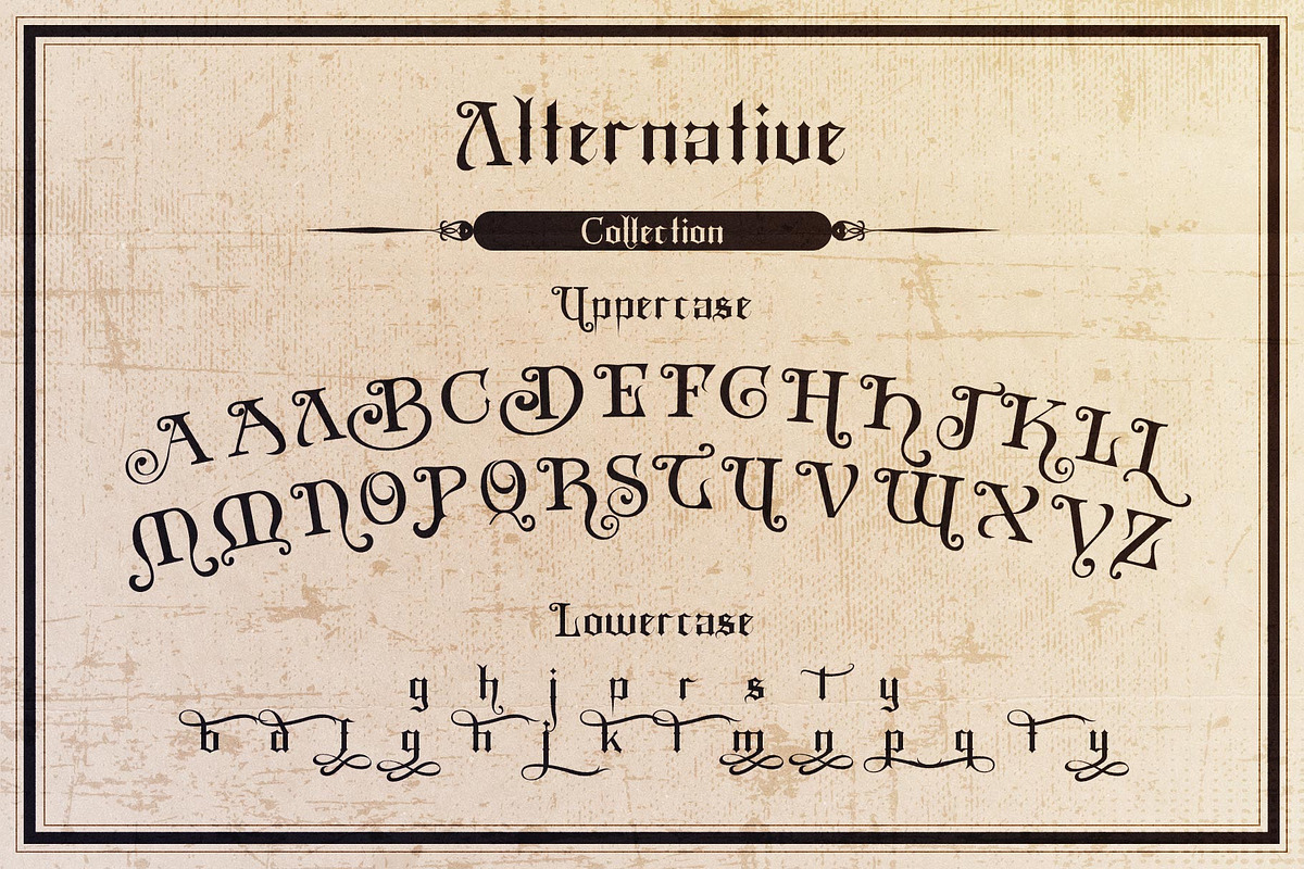 Black Mild Typeface, a Blackletter Font by alit design (Photo 6 of 15)