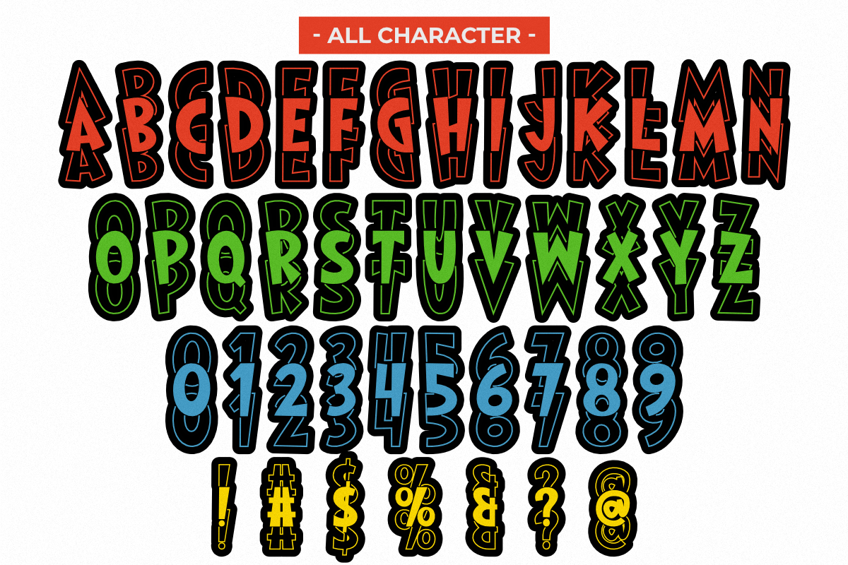 Stackeds - Quirky Display Font, a Handwritten Font by Pian45 Studio (Photo 2 of 6)