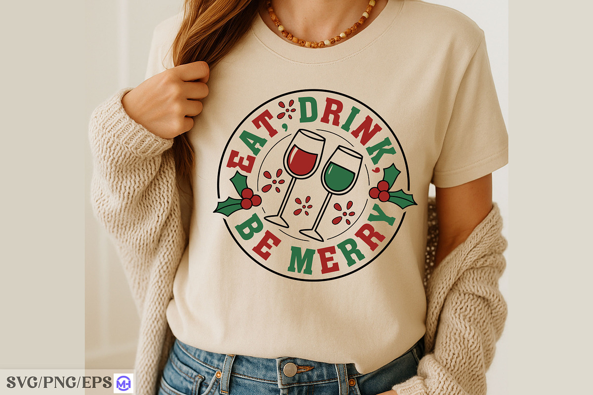 Eat Drink Be Merry SVG, a Graphic by mh_arif (Photo 3 of 3)