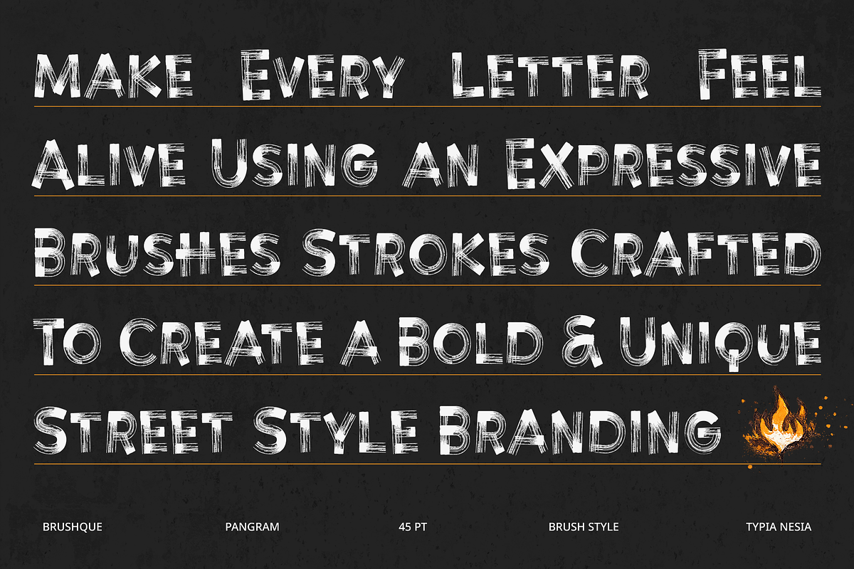 Brushque - Dry Brush Paint Font, a Handwritten Font by Typia Nesia (Photo 8 of 9)