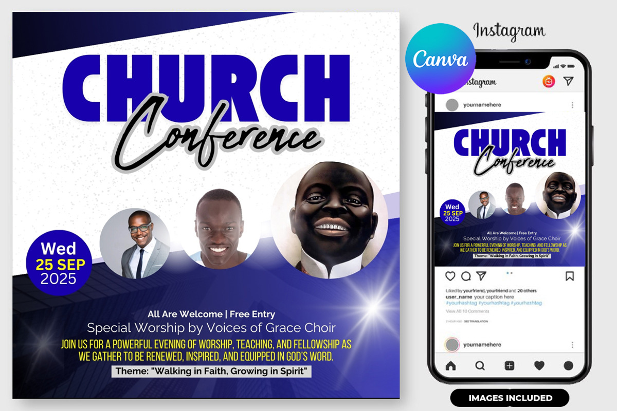Church Conference Flyer Template, a Graphic by graphicforest (Photo 2 of 3)