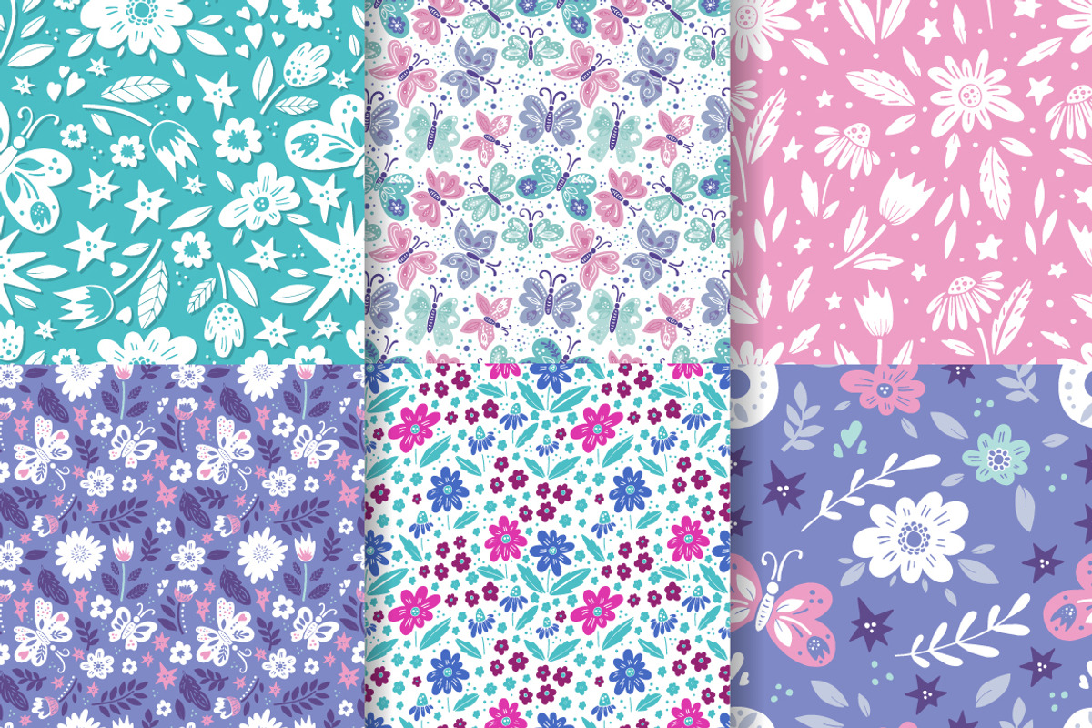 Meadow 100 floral seamless patterns, a Pattern Graphic by DariSmartArt (Photo 30 of 33)