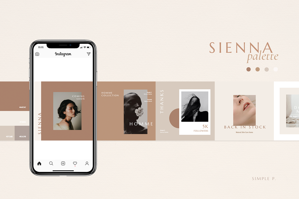 Sienna Palette Pack, a Social Media Template by Simple P. (Photo 4 of 11)