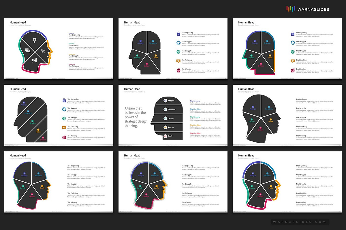 Human Head PowerPoint Templates, a Presentation Template by Warna Works (Photo 7 of 20)