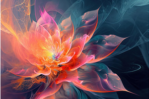 Captivating Abstract colorful flower, an Object Illustration by Ylivdesign