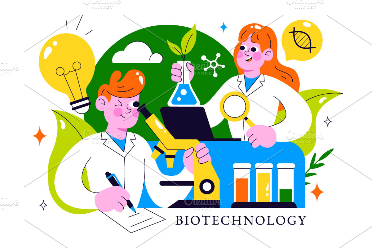 10 Biotechnology Illustration, a Technology Illustration by denayunebgt (Photo 4 of 4)